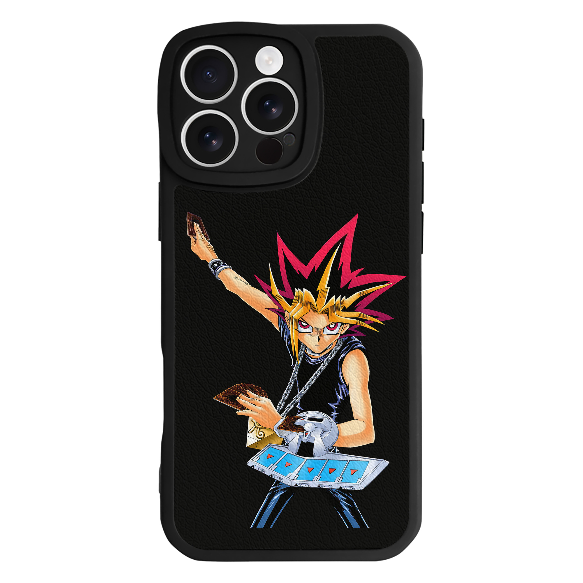 （画像用） 遊☆戯☆王 Yu-Gi-Oh! 【iPhone 16シリーズ対応】シリコンスマホケース（レザー調） 材質：シリコン
